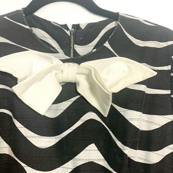 Vintage 70’s Drop Waist Retro Psychedelic Dress - Picture 3 of 11